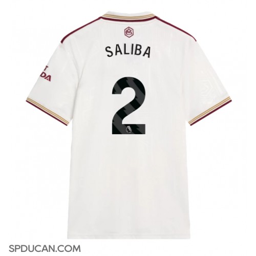 Muški Nogometni Dres Arsenal William Saliba #2 Rezervni 2025-26 Kratak Rukav